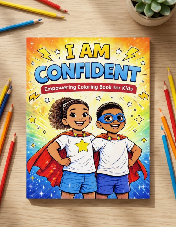 I Am Confident Kids Coloring Book - Positive Affirmations