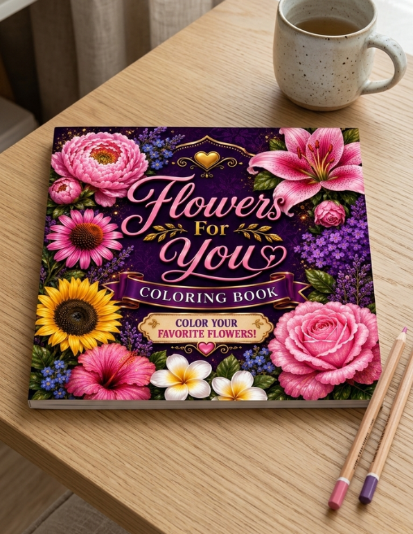 Flowers For You Coloring Book