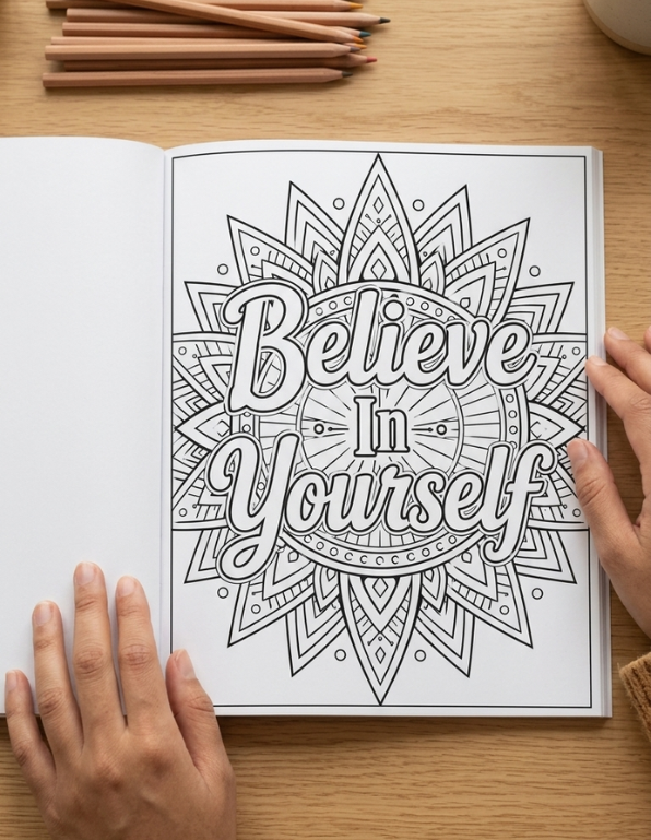 Positive Vibes Mandalas: An Uplifting Affirmation Coloring Book