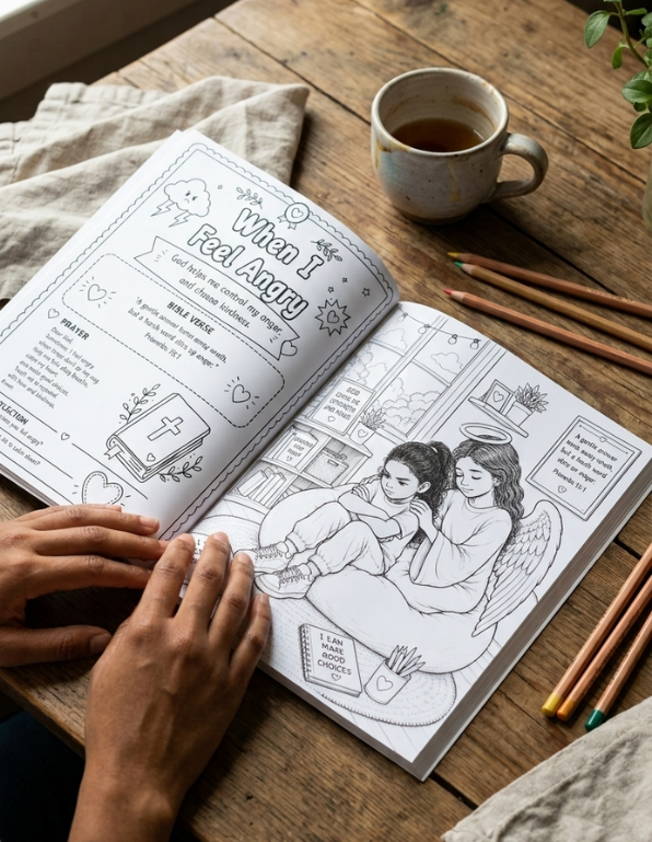 God's With Me Prayer Coloring Book for Kids