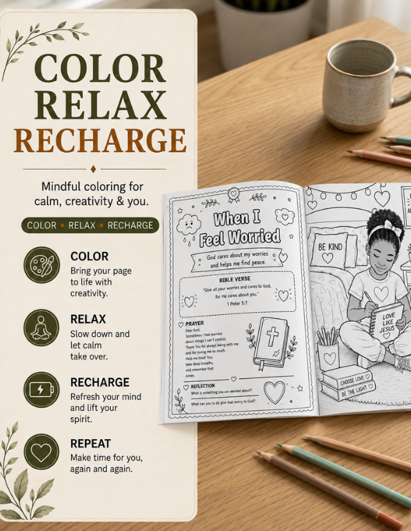 God's With Me Prayer Coloring Book for Kids