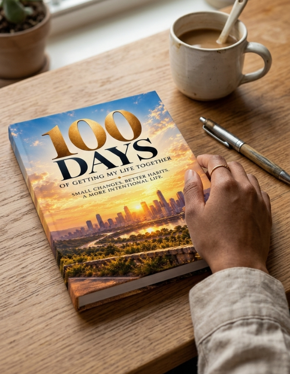 The front book of 100 Days Journal of getting my life together 