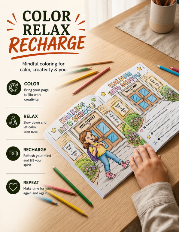 My First Day of School – Back-to-School Coloring & Activity Book for Kids