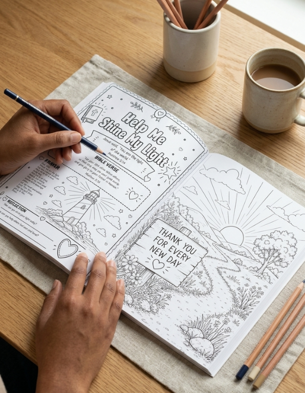 God's With Me Prayer Coloring Book for Kids