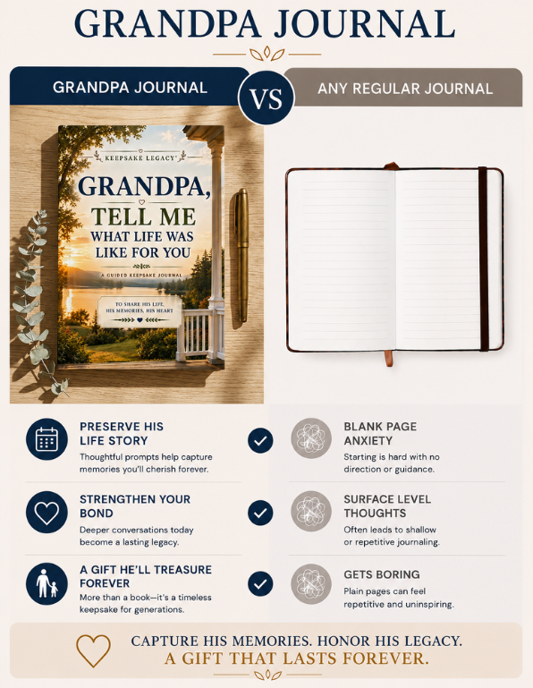 Grandpa, Tell Me What Life Was Like For You — Memory & Legacy Journal