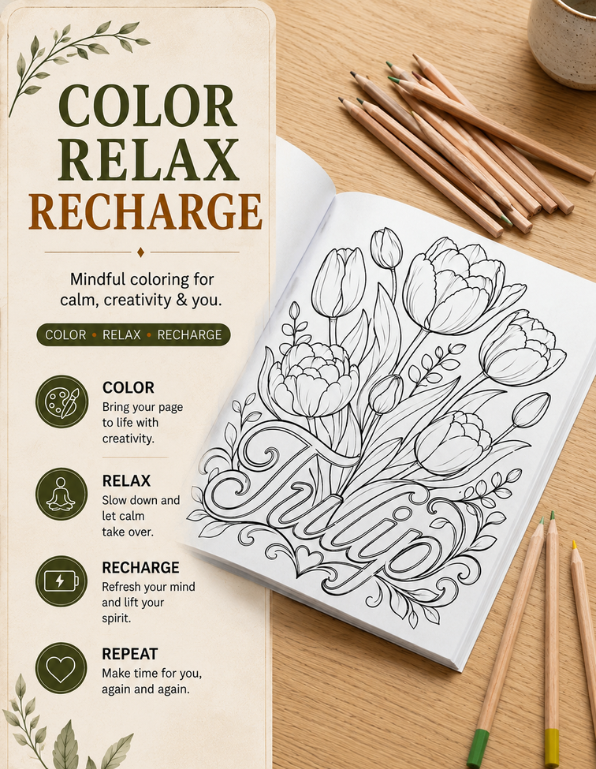 Flowers For You Coloring Book