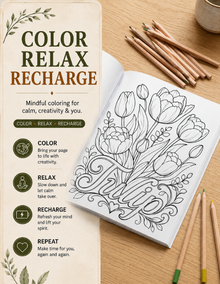 Flowers For You Coloring Book