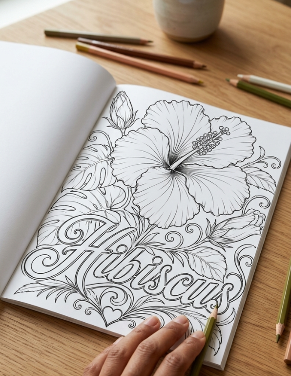 Flowers For You: A Relaxing Floral Coloring Book