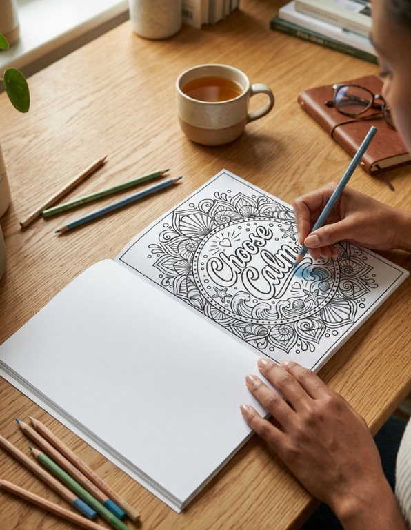 Positive Vibes Mandalas: An Uplifting Affirmation Coloring Book