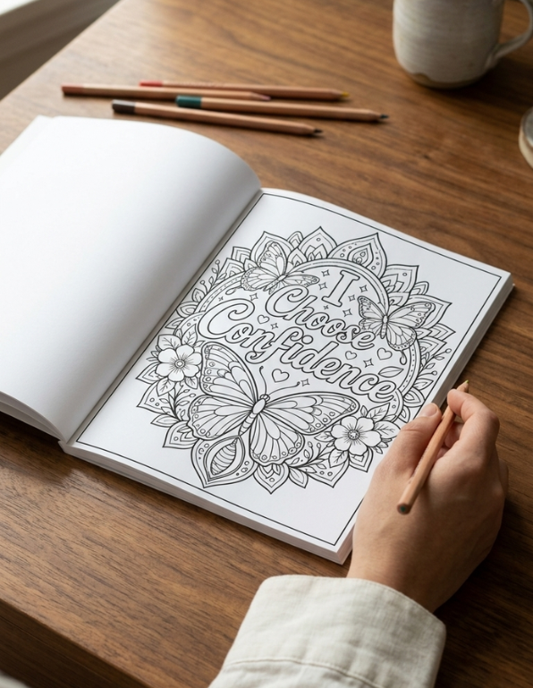 Positive Vibes Mandalas: An Uplifting Affirmation Coloring Book