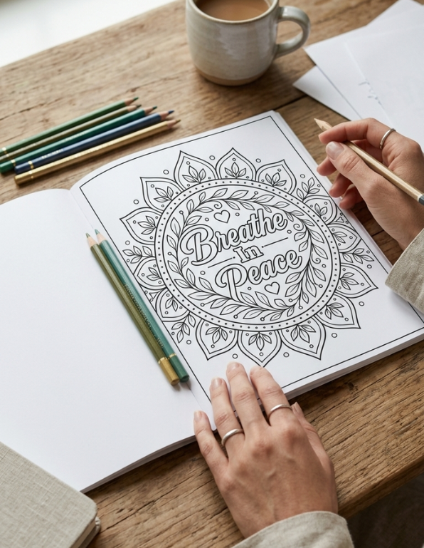 Positive Vibes Mandalas: An Uplifting Affirmation Coloring Book