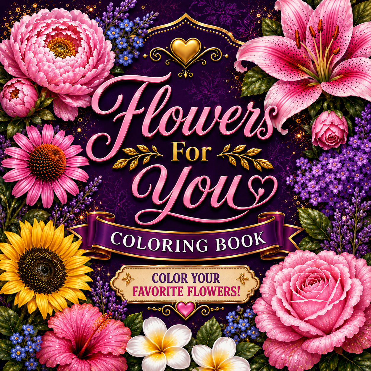 Flowers For You Coloring Book