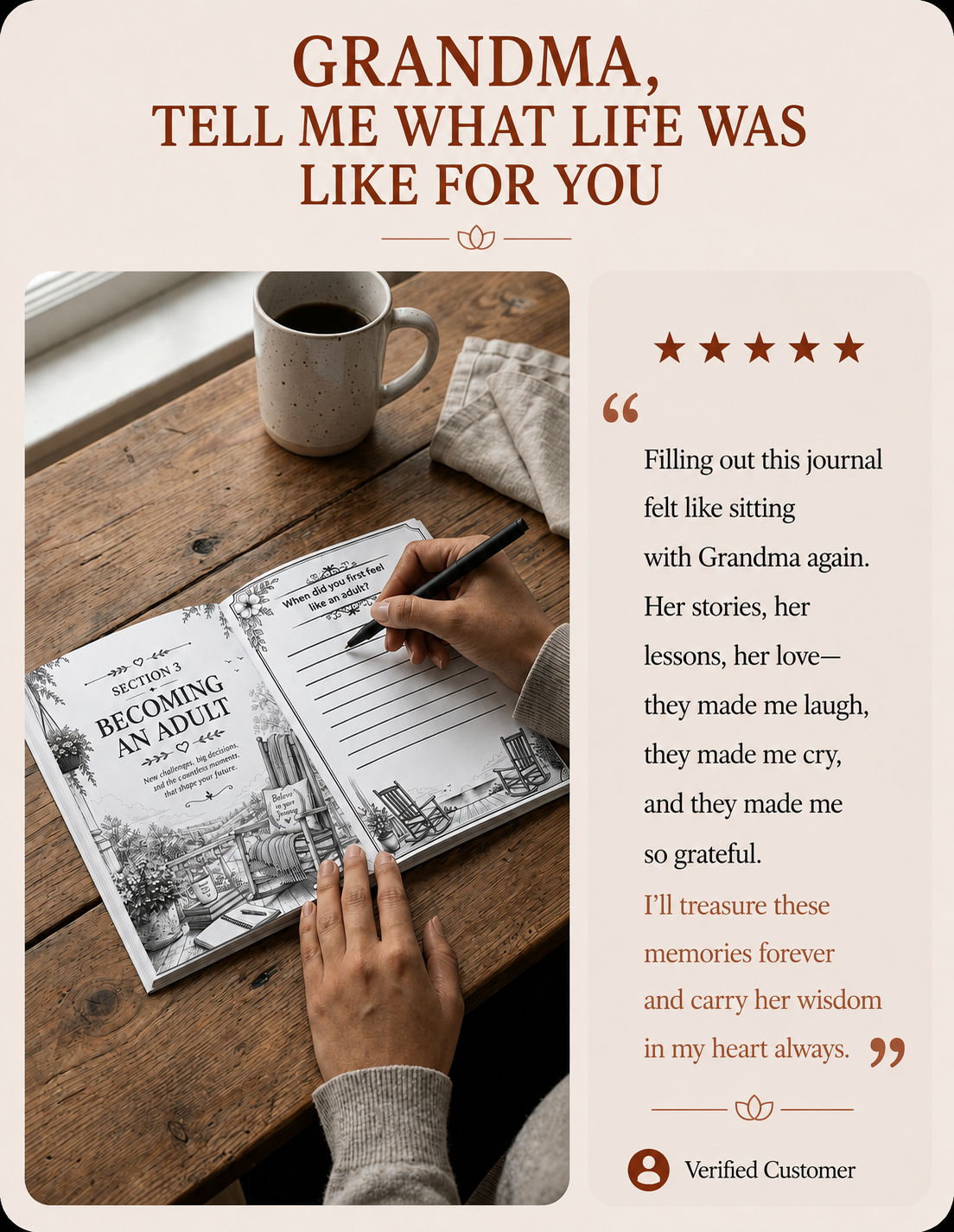 Grandma, Tell Me What Life Was Like For You — Memory & Legacy Journal