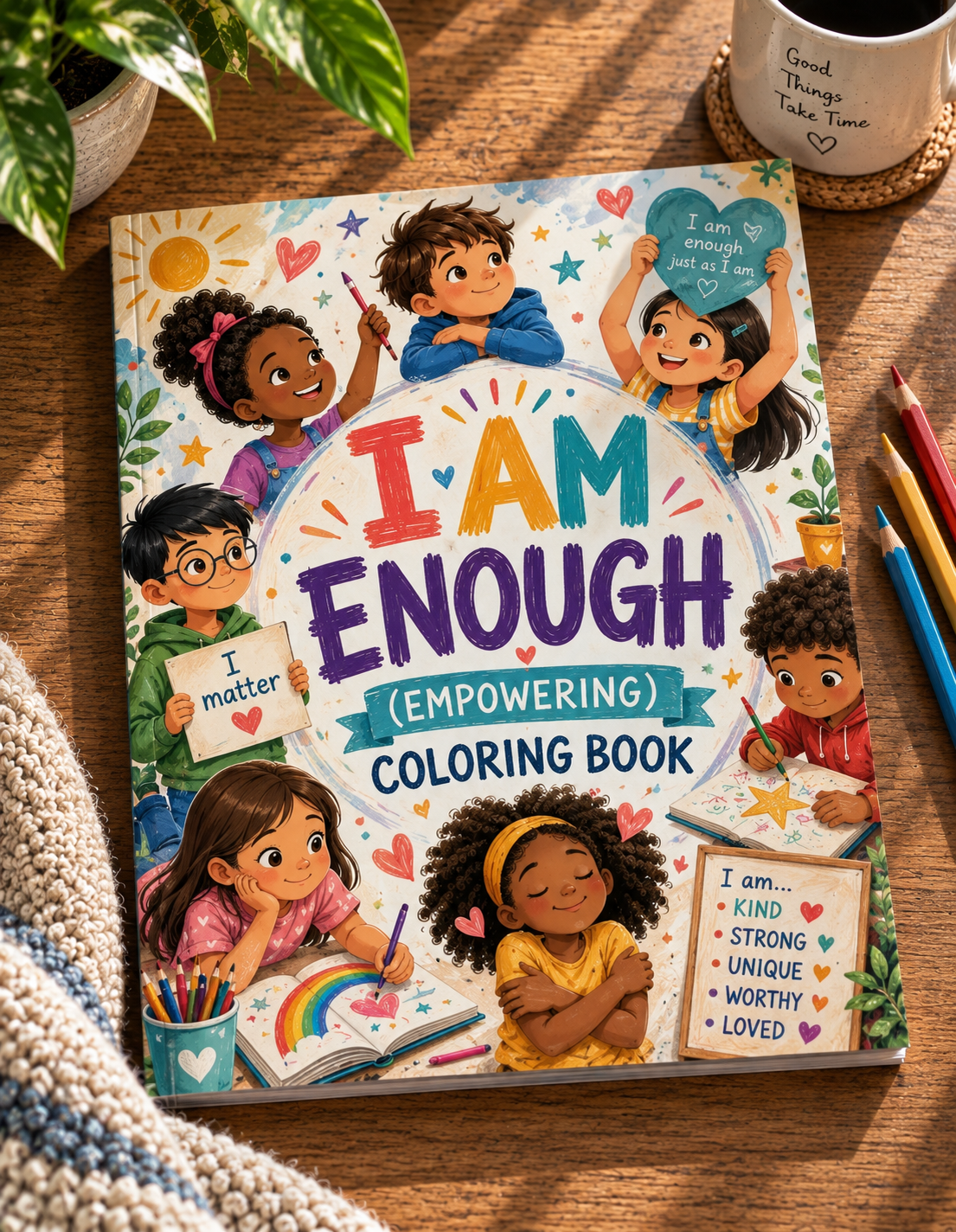 I Am Enough: An Empowering Coloring & Activity Book for Kids