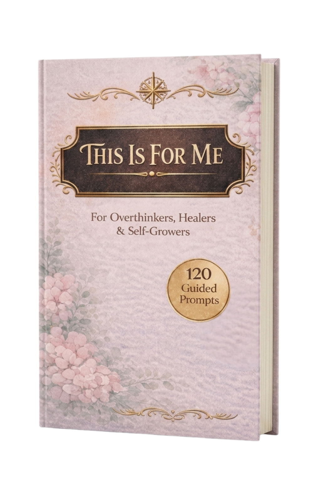Book titled 'This Is For Me' with floral design on a white background