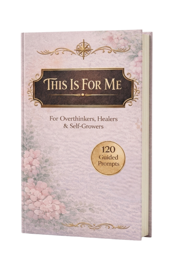 Book titled 'This Is For Me' with floral design on a white background