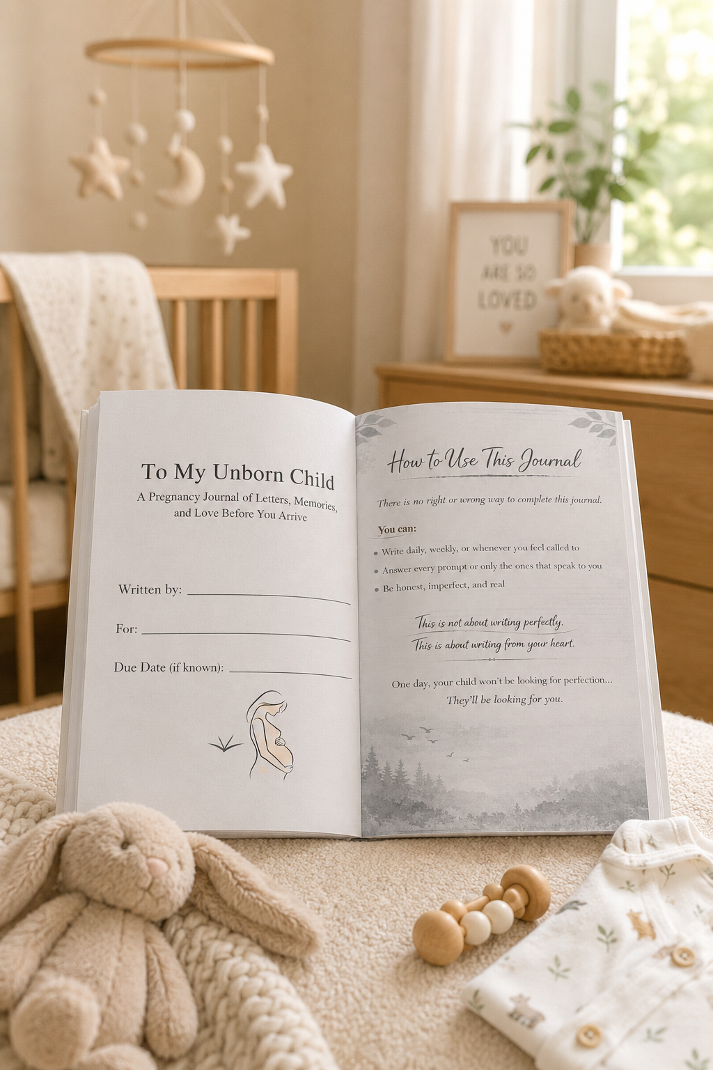 To My Unborn Child inside a baby room